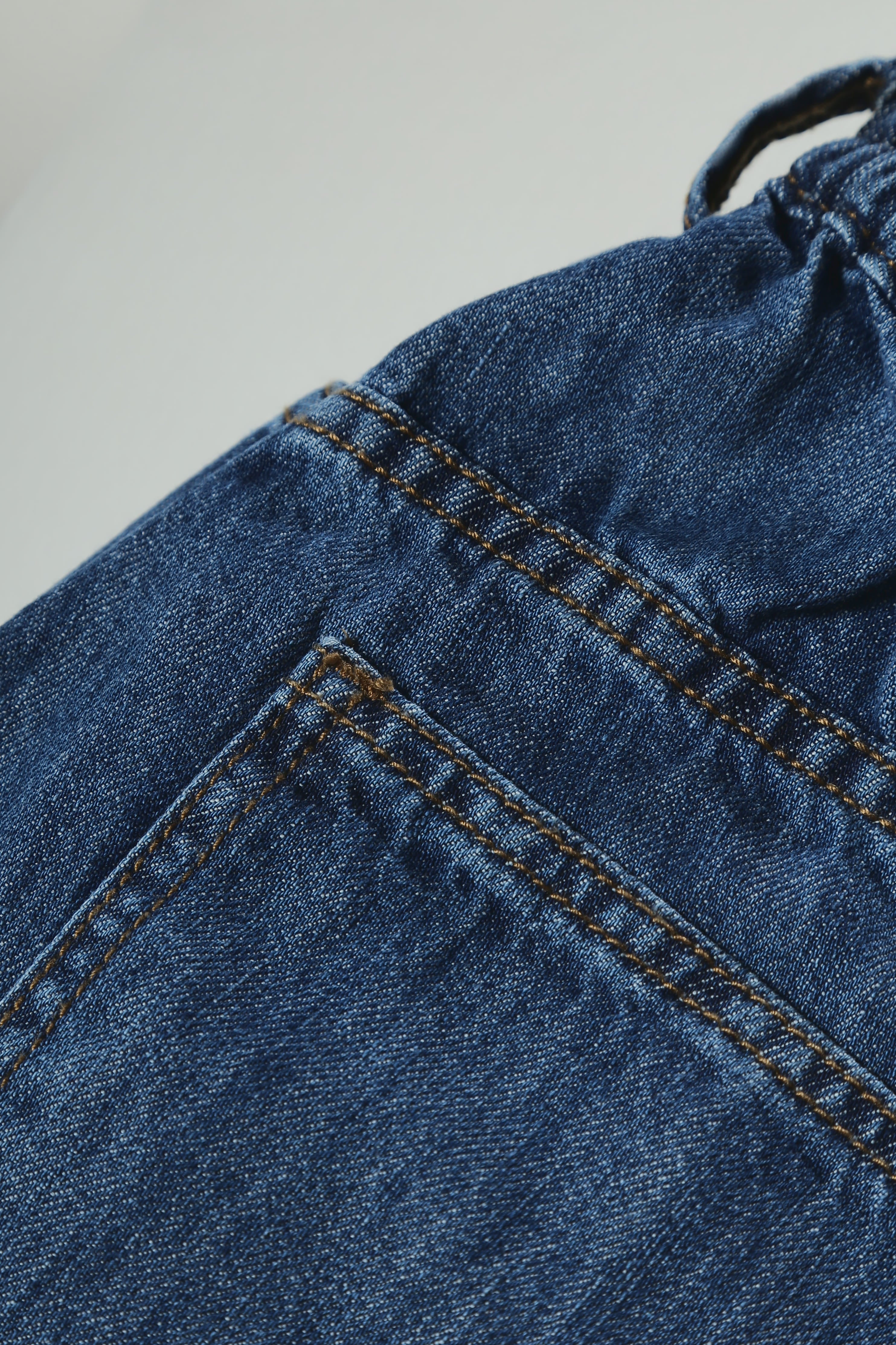 Calça Jeans Plus Size Reta Cintura Alta Azul Médio