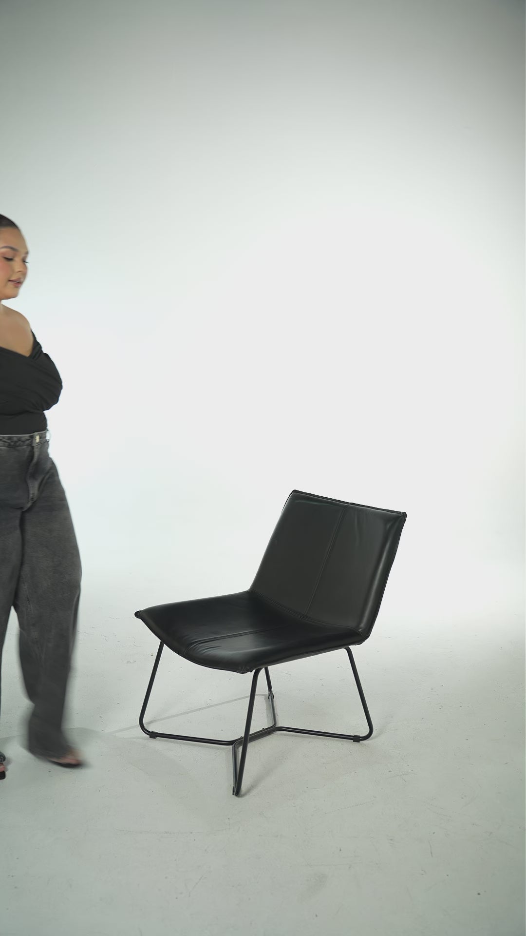 Calça Jeans Plus Size Reta Cintura Alta Preta